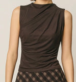 DRAPED MOCK TOP